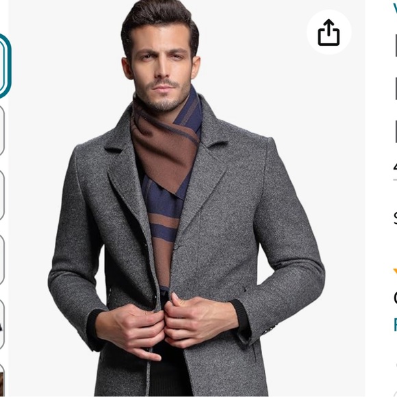 RIONA Men's Winter Cashmere Feel Australian Wool Soft Warm Knitted Scarf - Picture 2 of 8